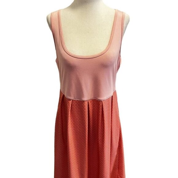 Columbia Womens Omni-Shade Sun Protection Dress Medium Pink and Coral Polka Dot - Picture 5 of 11